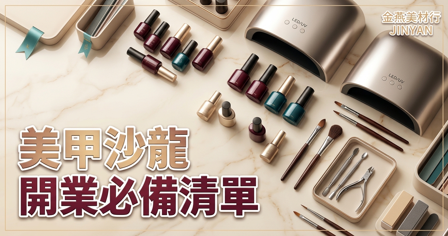 美甲沙龍新手開業必備材料清單｜金燕美材行實戰採購指南