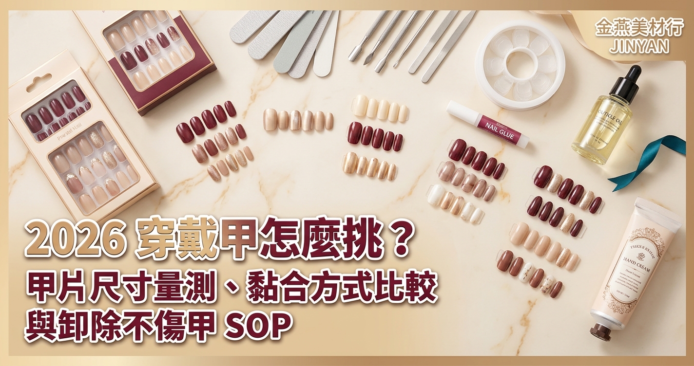 2026 穿戴甲怎麼挑？甲片尺寸量測、黏合方式比較與卸除不傷甲 SOP